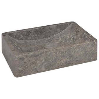 Gootsteen 45x30x12 cm marmer hoogglans grijs 4