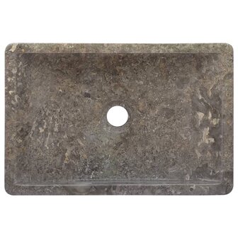 Gootsteen 45x30x12 cm marmer hoogglans grijs 5