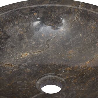 Gootsteen &Oslash;40x12 cm marmer grijs 5