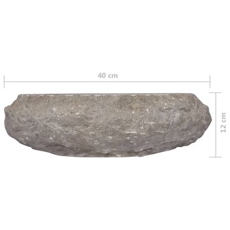 Gootsteen &Oslash;40x12 cm marmer grijs 6