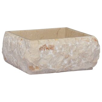 Gootsteen 30x30x13 cm marmer cr&egrave;mekleurig 1