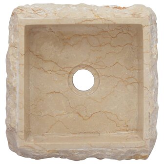 Gootsteen 30x30x13 cm marmer cr&egrave;mekleurig 4