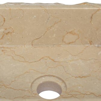 Gootsteen 30x30x13 cm marmer cr&egrave;mekleurig 5