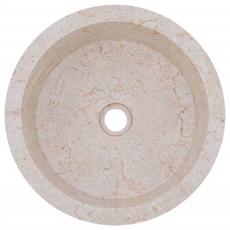 Gootsteen &Oslash;40x15 cm marmer cr&egrave;mekleurig 10