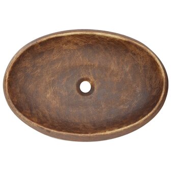 Opzetwasbak ovaal 59x40x15 cm keramiek bruin 6