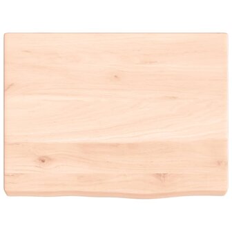 Wastafelblad 40x30x(2-4) cm onbehandeld massief hout 3