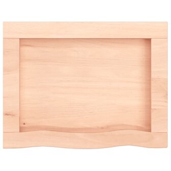 Wastafelblad 40x30x(2-4) cm onbehandeld massief hout 4