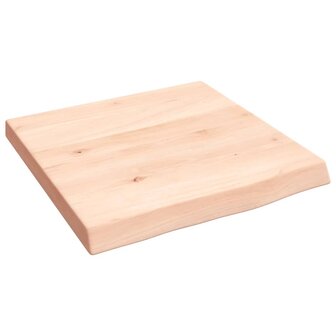 Wastafelblad 40x40x(2-4) cm onbehandeld massief hout 2