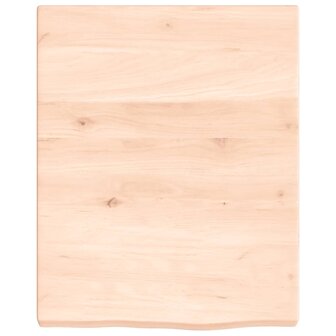 Wastafelblad 40x50x(2-4) cm onbehandeld massief hout 3