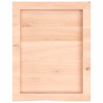 Wastafelblad 40x50x(2-4) cm onbehandeld massief hout 4