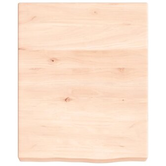 Wastafelblad 40x50x(2-6) cm onbehandeld massief hout 3