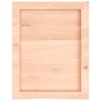 Wastafelblad 40x50x(2-6) cm onbehandeld massief hout 4