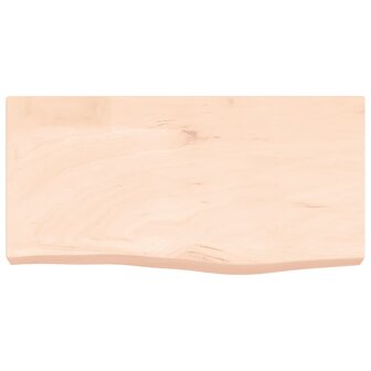 Wastafelblad 60x30x(2-6) cm onbehandeld massief hout 3