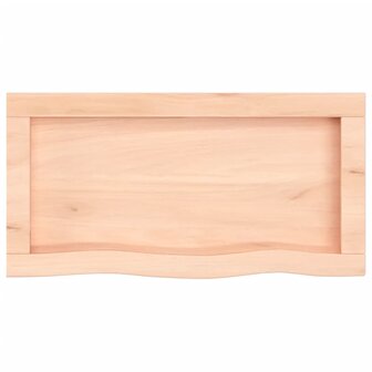 Wastafelblad 60x30x(2-6) cm onbehandeld massief hout 4