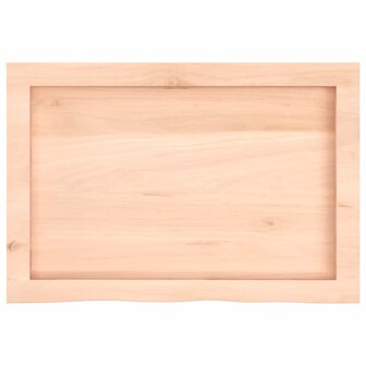 Wastafelblad 60x40x(2-4) cm onbehandeld massief hout 4