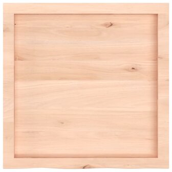 Wastafelblad 60x60x(2-6) cm onbehandeld massief hout 4