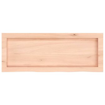 Wastafelblad 80x30x(2-6) cm onbehandeld massief hout 4