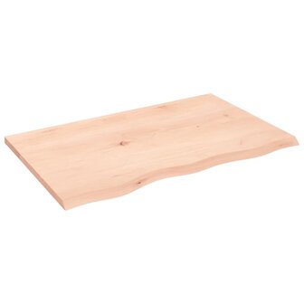 Wastafelblad 80x50x2 cm onbehandeld massief hout 2