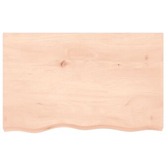 Wastafelblad 80x50x2 cm onbehandeld massief hout 3