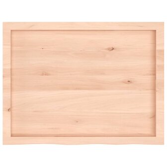 Wastafelblad 80x60x(2-4) cm onbehandeld massief hout 4