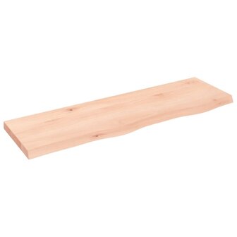 Wastafelblad 100x30x(2-4) cm onbehandeld massief hout 2