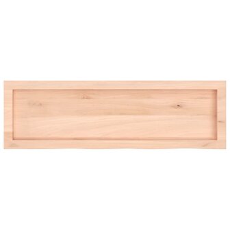 Wastafelblad 100x30x(2-4) cm onbehandeld massief hout 4