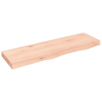 Wastafelblad 100x30x(2-6) cm onbehandeld massief hout 2
