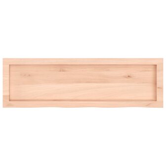 Wastafelblad 100x30x(2-6) cm onbehandeld massief hout 4