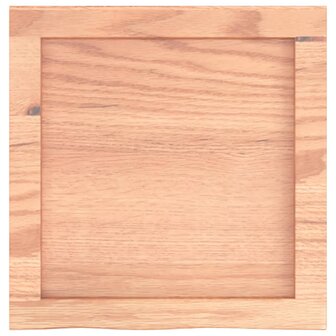 Wastafelblad 40x40x(2-6) cm behandeld massief hout lichtbruin 4
