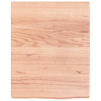 Wastafelblad 40x50x(2-4) cm behandeld massief hout lichtbruin 3