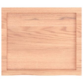 Wastafelblad 60x50x(2-4) cm behandeld massief hout lichtbruin 4