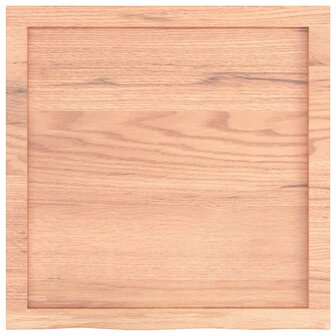 Wastafelblad 60x60x(2-6) cm behandeld massief hout lichtbruin 4