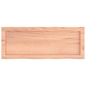 Wastafelblad 80x30x(2-4) behandeld massief hout lichtbruin 4