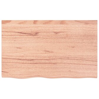 Wastafelblad 80x50x2 behandeld massief hout lichtbruin 3