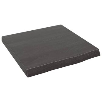 Wastafelblad 40x40x(2-4) cm behandeld massief hout donkerbruin 2