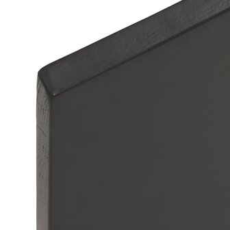 Wastafelblad 100x30x2 cm behandeld massief hout donkerbruin 5