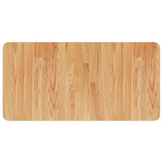 Wastafelblad 80x40x2,5cm behandeld massief hout lichtbruin 2