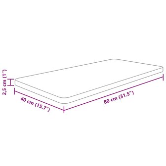 Wastafelblad 80x40x2,5cm behandeld massief hout lichtbruin 4