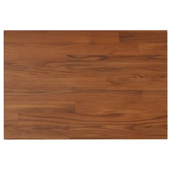 Wastafelblad 60x40x2,5cm behandeld massief hout donkerbruin 2