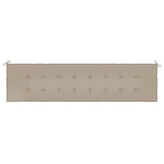 Tuinbankkussen 200x50x3 cm oxford stof taupe 4