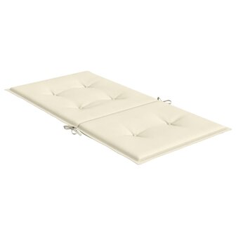 Tuinstoelkussen lage rug 2 st 100x50x3 cm oxford stof cr&egrave;me 5