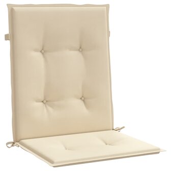 Tuinstoelkussens lage rug 2 st 100x50x3 cm oxford stof beige 3