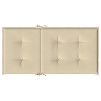 Tuinstoelkussens lage rug 2 st 100x50x3 cm oxford stof beige 6