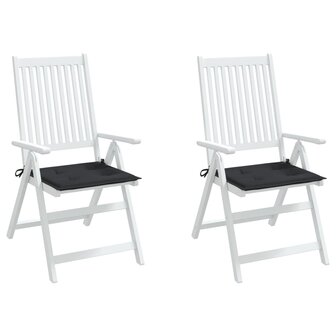 Tuinstoelkussens 2 st 50x50x3 cm oxford stof zwart 4
