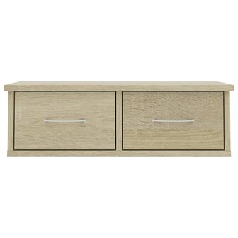 Wandschap met lades 60x26x18,5 cm bewerkt hout sonoma eiken 4