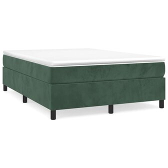 Boxspringframe fluweel donkergroen 140x200 cm 2