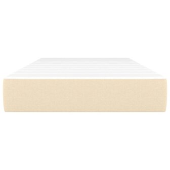 Pocketveringmatras 80x200x20 cm stof cr&egrave;mekleurig 3