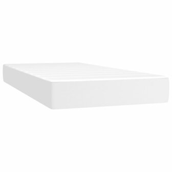 Pocketveringmatras 80x200x20 cm kunstleer wit 2