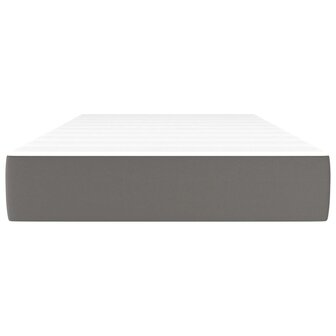 Pocketveringmatras 90x190x20 cm kunstleer grijs 3