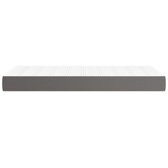Pocketveringmatras 90x190x20 cm kunstleer grijs 4